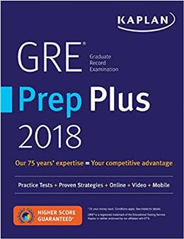 GRE Prep Plus 2018: Practice Tests + Proven Strategies + Online + Video + Mobile (Kaplan Test Prep) Fashion