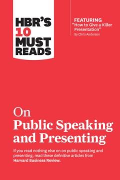 HBR s 10 Must Reads on Public Speaking and Presenting For Sale